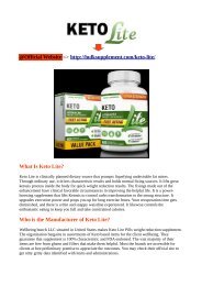 Keto Lite Reviews , Side Effects & Where To Buy Keto Lite?