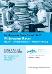 Programmheft Fachkongress Cranio Suisse 2020