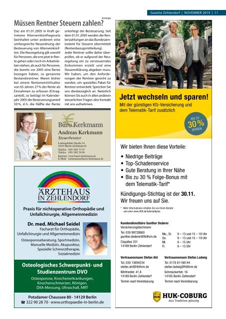 Gazette Zehlendorf November 2019