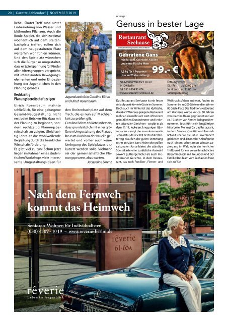 Gazette Zehlendorf November 2019