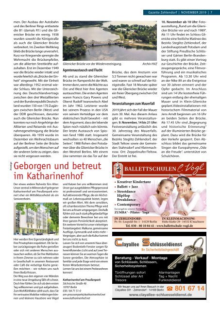 Gazette Zehlendorf November 2019