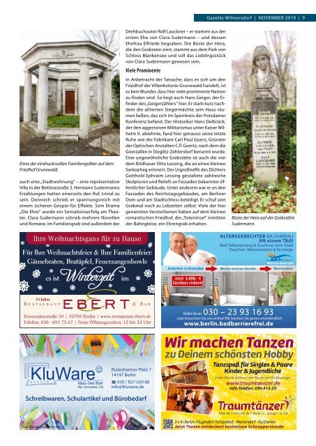 Gazette Wilmersdorf November 2019