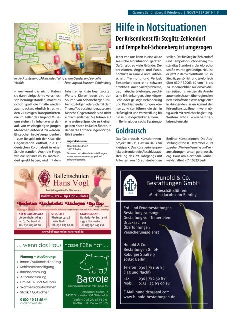 Gazette Schöneberg & Friedenau November 2019