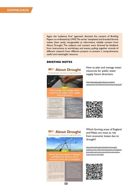 About Drought Handbook: Outputs & Impacts