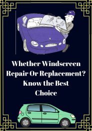 Whether Windscreen Repair Or Replacement? Know the Best Choice