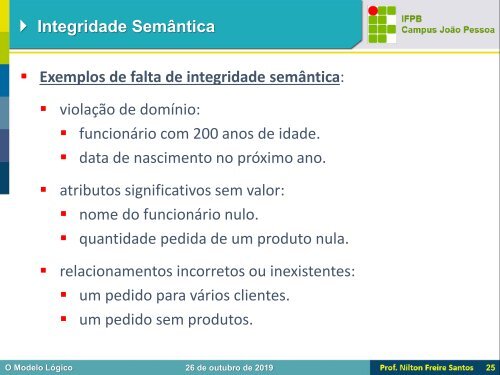 BD1 - O Modelo Lógico