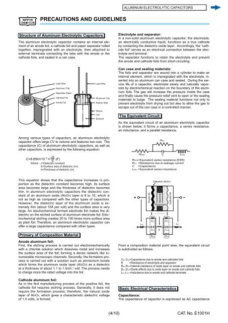 ALUMINUM ELECTROLYTIC CAPACITORS