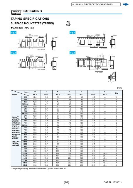 ALUMINUM ELECTROLYTIC CAPACITORS