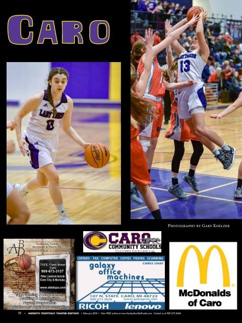 February 2018 Issue of Varsity Monthly Thumb Magazine