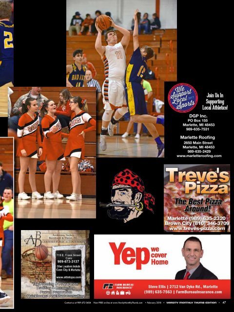 February 2018 Issue of Varsity Monthly Thumb Magazine