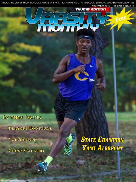 November 2017 Issue of Varsity Monthly Thumb Magazine