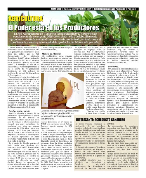 Revista Agropecuaria Nuevo Siglo 185