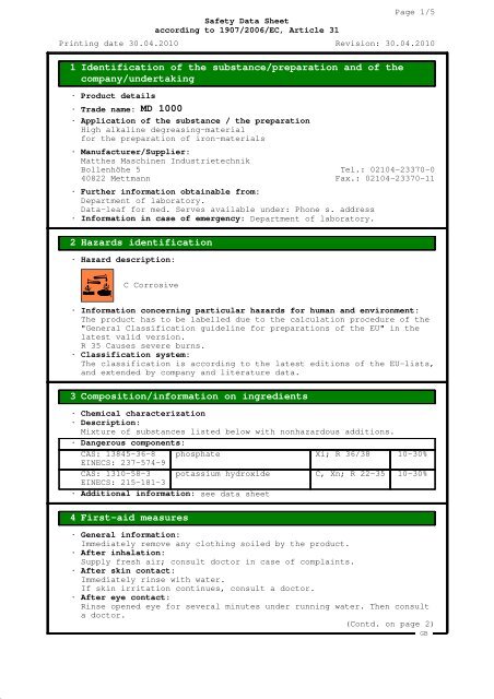 SDB Matthes MD 1000 30-04-10 GB - MATTHES · Maschinen ...