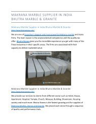 Makrana Marble Supplier in India Bhutra Stones