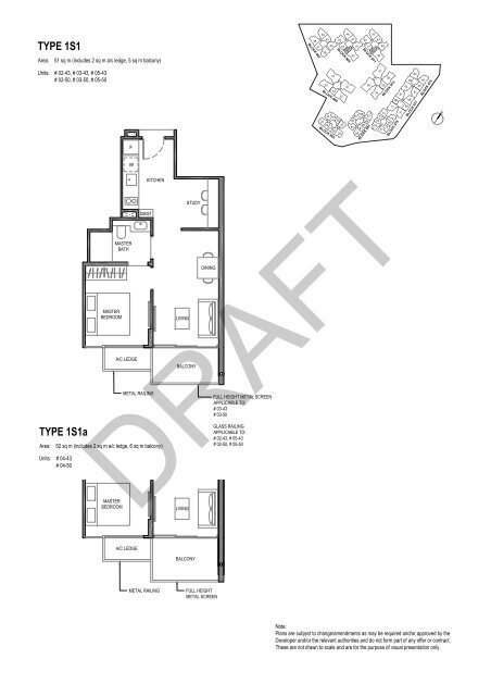 Parc Komo 1 Bedroom Floorplans