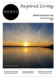 DOMVS Enterprise Club Inspired Living - Issue 6 – Autumn Winter 2019