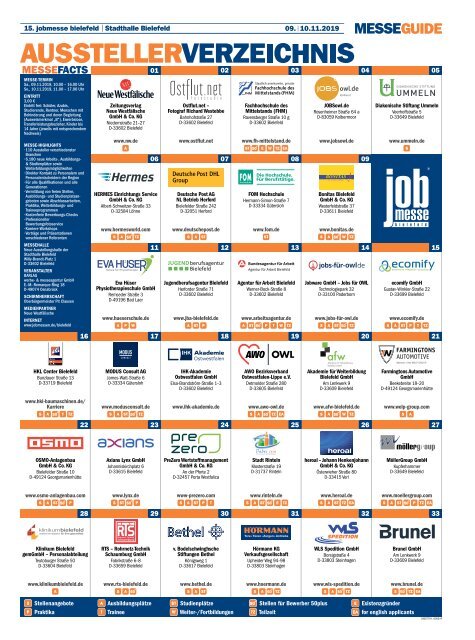 Das MesseMagazin zur 15. jobmesse bielefeld