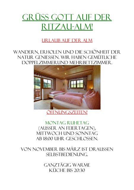 Speisekarte 2019 ohne Veranstaltungen mit Zimmerpreisen