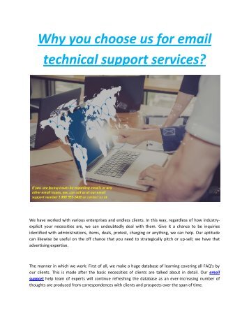 Why you choose us for email technical support services