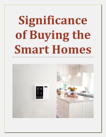 Significance of Buying the Smart Homes