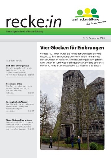 recke:in - Das Magazin der Graf Recke Stiftung Ausgabe 3/2009