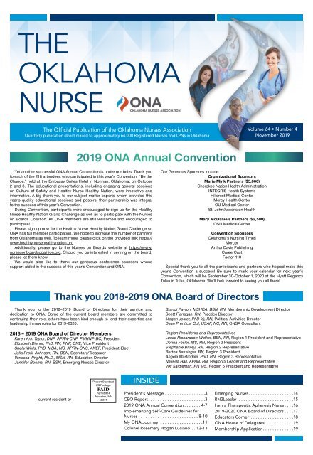 Oklahoma Nurse - November 2019