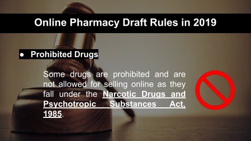 Online Pharmacy Draft Rules for 2019