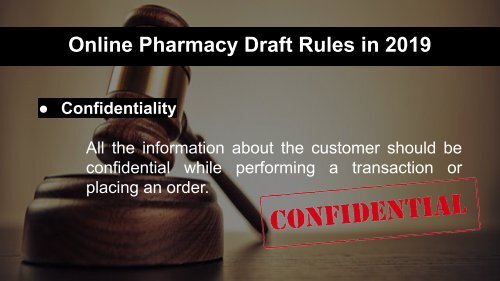 Online Pharmacy Draft Rules for 2019