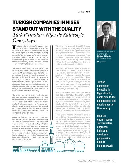 BUSINESS DIPLOMACY ISSUE 3 / AUGUST - SEPTEMPER 2019