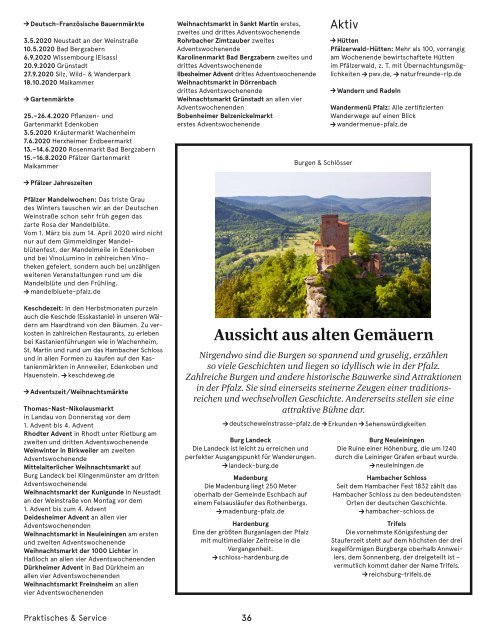 Urlaubsmagazin Weinland Pfalz "Ursprung"