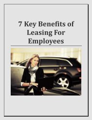 7 Key Benefits of Leasing For Employees