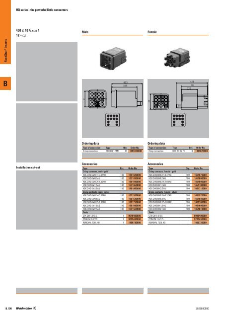 Weidmueller Heavy Duty Connectors 