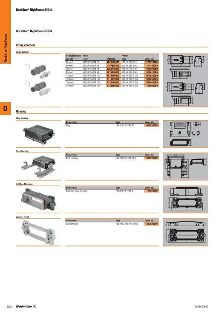 Weidmueller Heavy Duty Connectors 