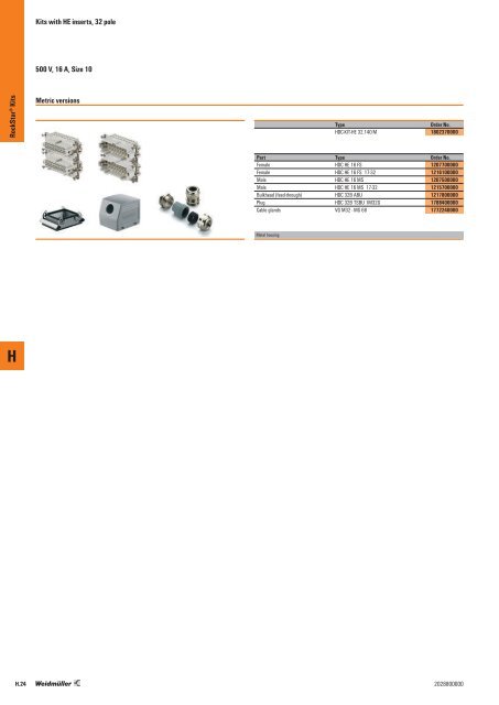 Weidmueller Heavy Duty Connectors 