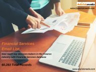 Financial Services Email List | Financial Serviecs Database