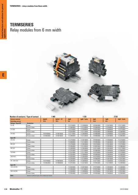 Weidmueller PLC-interface units, front adapters and prefabricated cables. 