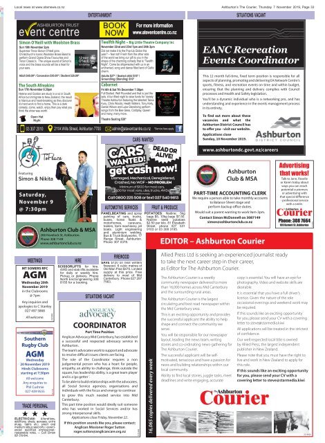 Ashburton Courier: November 07, 2019