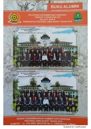 buku alumni pelatihan kepemimpinan ting.  II angkatan XIX klo A Dan B