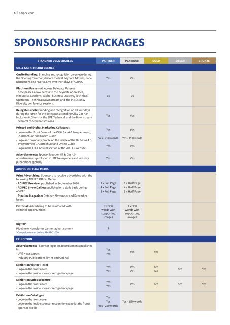 ADIPEC 2020 Sponsorship Brochure