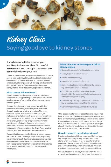 Kidney Matters - Issue 7 Autumn 2019