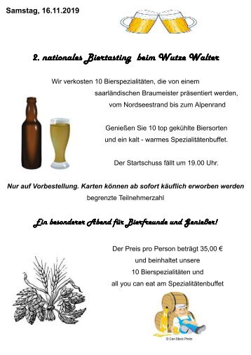 nationales Biertasting