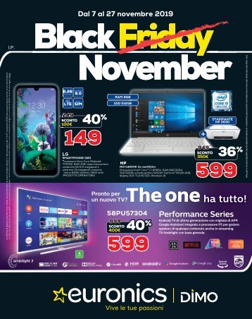 volantino BLACK NOVEMBER dal 7 AL 27 novembre 2019 - Euronics