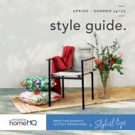 Homehq Artarmon Style Guide Winter 2020 Homehq Artarmon Style Guide Winter 2020