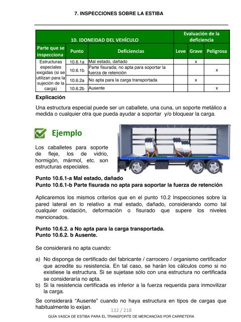 GUIA VASCA DE ESTIBA PARA EL TRANSPORTE DE MERCANCIAS POR CARRETERA