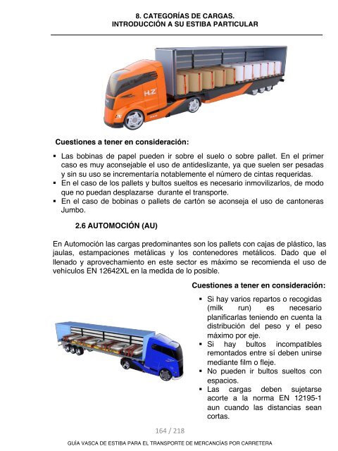 GUIA VASCA DE ESTIBA PARA EL TRANSPORTE DE MERCANCIAS POR CARRETERA