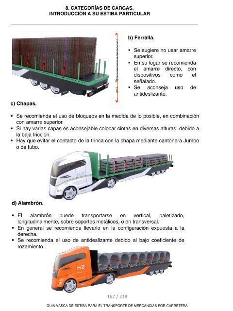 GUIA VASCA DE ESTIBA PARA EL TRANSPORTE DE MERCANCIAS POR CARRETERA