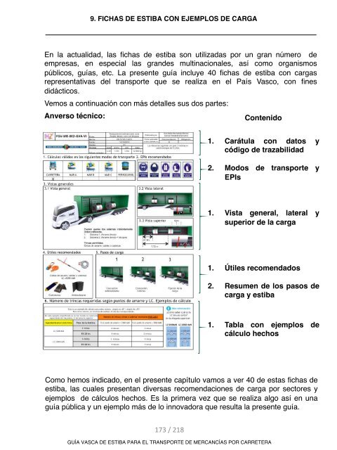 GUIA VASCA DE ESTIBA PARA EL TRANSPORTE DE MERCANCIAS POR CARRETERA