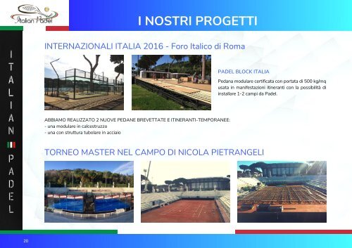 Italian Padel: brochure Novembre 2019