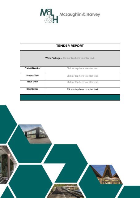 Tender Recap Report Example MCLH Tender Report Template