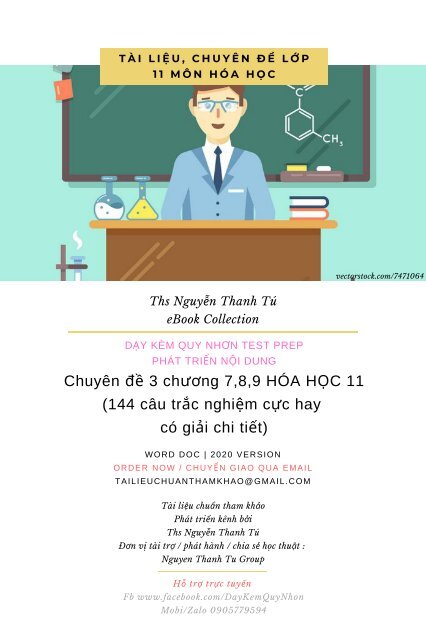 Chuyên đề 3 chương 7,8,9 HÓA HỌC 11 (144 câu trắc nghiệm cực hay có giải chi tiết)